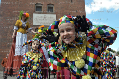 Gdansk. Swieto Miasta. Parada i inscenizacja  na ul....