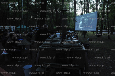Kino letnie na Westerplatte zorganiowane przy wartowni...
