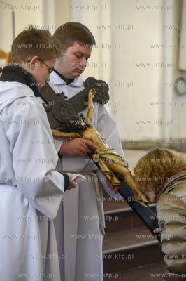 Gdańsk. Bazylika Mariacka. Liturgia Męki Pańskiej,...