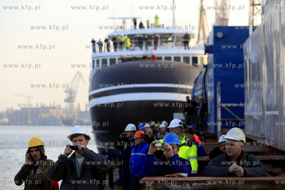 Gdansk. Remontowa Shipbuilding. Uroczyste wodowanie...