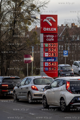 Stacja paliw ORLEN na ul. gen H. Dąbrowskiego w Gdańsku....
