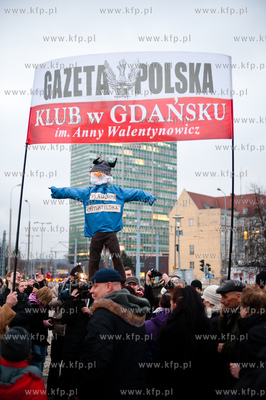 Gdansk. Dzien Gniewu. Manifestacja pod haslem 5 X NIE...