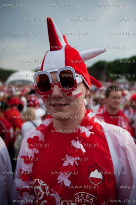 Gdansk. Strefa Kibica na Placu Zebran Ludowych gdzie...