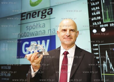 Warszawa Debiut Energa SA na gieldzie N/z prezes zarzadu...