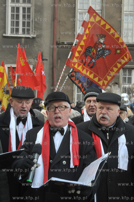 Orszak Trzech Kroli przeszedl ulicami Gdanska. 06.01.2015...