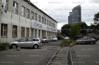 Gdynia. Okolice stoczni Nauta na u. Waszyngtona.  Firma...