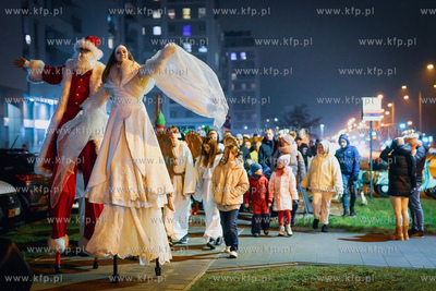 Gdańsk Zaspa. Parada świąteczna i odpalenie iluminacji...