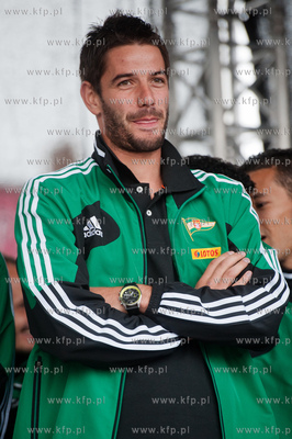 Gdansk. Scena na Targu Weglowym. Prezentacja druzyny...