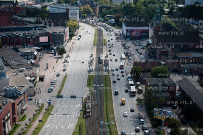 Gdansk. Widok na Podwale Grodzkie z wiezowca Zieleniak.
04.09.2012
fot....