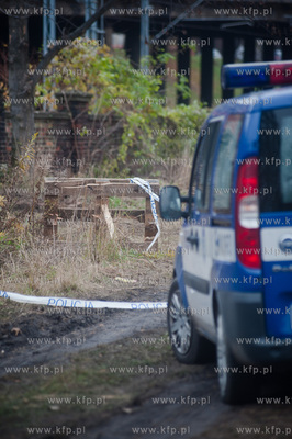 Gdansk. Zabezpieczony przez Policje teren Centrum Ksztalcenia...