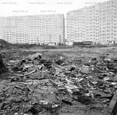 Nowe budynki mieszkalne na osiedlu Gdansk Zaspa. 12.12.1974...