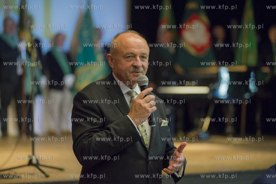 Święto Ludowe w Pelplinie. Nz. Krzysztof Trawicki...