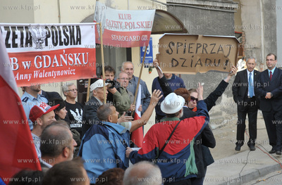 Gdansk, Wrzeszcz. Jaroslaw Kaczynski przyjechal do...