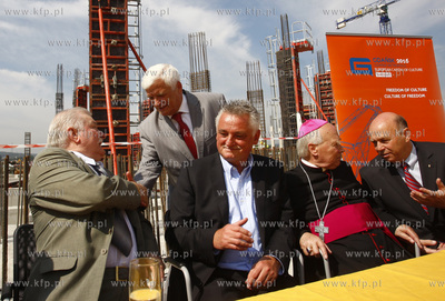 Gdansk Letnica. Ceremonia wmurowania kamienia wegielnego...
