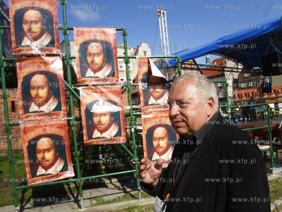 Gdansk. Wmurowania kamienia wegielnego pod budowe Teatru...