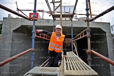 Budowa Drogi Zielonej pod torami PKP i SKM na gdanskiej...
