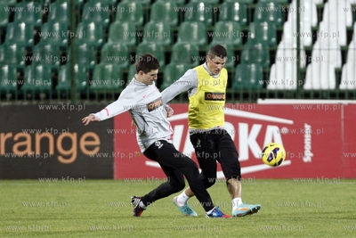 Gdansk. Stadion przy ul. Traugutta. Trening reprezentacji...