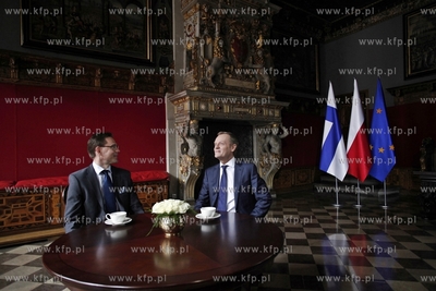 Gdansk. Wizyta premiera Finlandii Jyrki Katainenena....