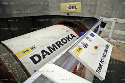 Gdansk. Symboliczne uruchomienie maszyny TBM Damroka,...