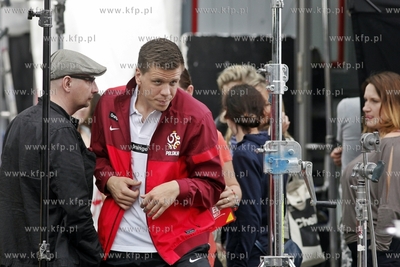 Gdansk. Restauracja Stacja de Luxe. Pilkarze reprezentacji...