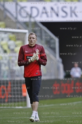 Gdansk. PGE Arena. Trening reprezentacji Polski wpilce...