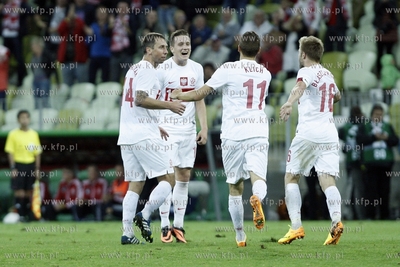 Gdansk. PGE Arena. Mecz towarzyski Polska- Dania. Nz....