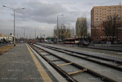 Budowa linii tramwajowej na gdańskiej Morenie. 25.02.2015...