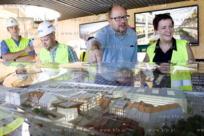 Gdańsk. Budowa Forum Gdańsk. Nz. prezydent Gdańska...