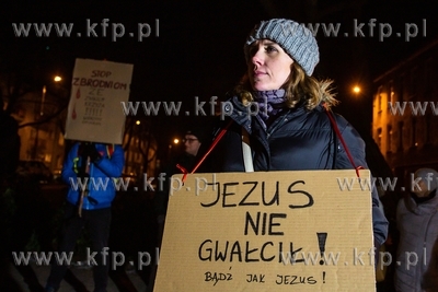 Gdańsk. Protest przeciwko ponownemu zainstalowaniu...