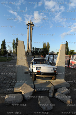 Plac Solidarnosci w Gdansku. Fragment wystawy "Odyseja...