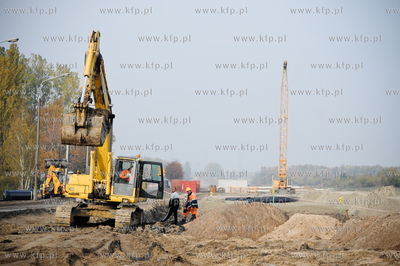 Gdansk. Budowa Trasy Sucharskiego - zadanie II od wezla...