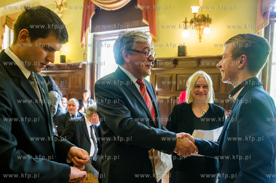 Gdansk. Nowy Ratusz. Uroczystosc wreczenia nagrod w...