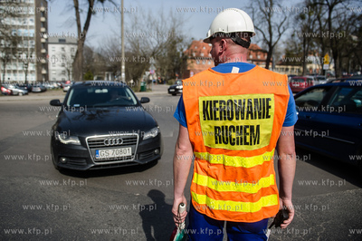 Gdansk. Wrzeszcz. Pierwszy dzien rementu ulicy Sobieskiego.
05.04.2016
fot....