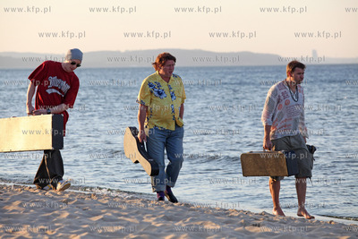 Gdansk - Brzezno. Plan zdjeciowy filmu MILION DOLAROW...