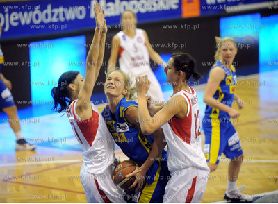 Krakow. Mecz ekstraklasy koszykarek
Wisla Can-Pack...