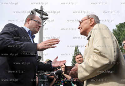 Prezydent Gdanska Pawel Adamowicz spotkal sie przy...
