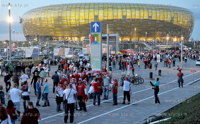 Gdansk. Stadion pilkarski PGE Arena. Mecz towarzyski...