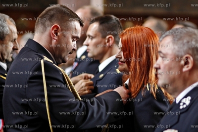 Gdansk. Dwor Artusa. Wojewódzkich Obchodach Dnia Strażaka,...