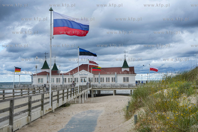 Niemcy. Molo w miejscowości Ahlbeck na wyspie Uznam....
