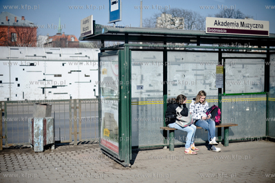 Przystanek tramwajowy Akademia Muzyczna w Gdansku....