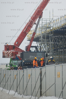 Gdansk. Rebiechowo. Budowa Pomorskiej Kolei Metropolitalnej....