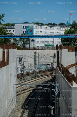 Gdansk. Teren budowy kompleksu handlowo-uslugowego...