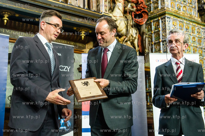 Gdansk. Dwor Artusa. Uroczystosc wreczenia Nagrody...