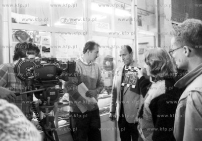 Piotr Fronczewski na planie filmu " Konsul " realizowanego...