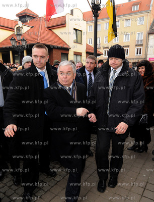 Wizyta prezydenta Lecha Kaczynskiego w Wejherowie....