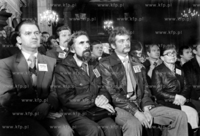 Delegacja Solidarnosci na mszy w katedrze wawelskiej...