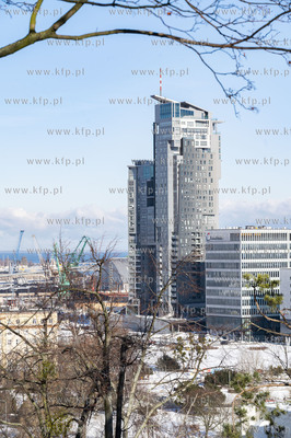 Gdynia. Zimowy widok z Kamiennej Góry. 15.02.2021...