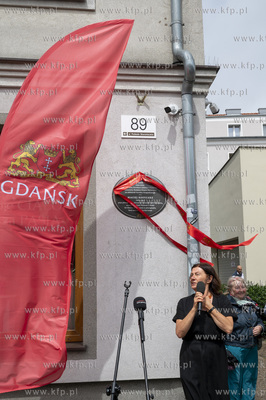 Gdańsk, Podwale Staromiejskie 89. Odsłonięcie tablicy...