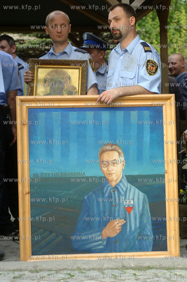 Pozar kosciola sw. Katarzyny w Gdansku. Straz miejska...