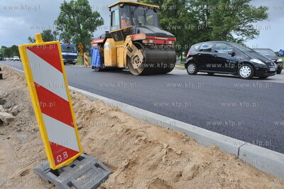 Lezno woj. Pomorskie. Remont drogi krajowej nr 7 pomiedzy...